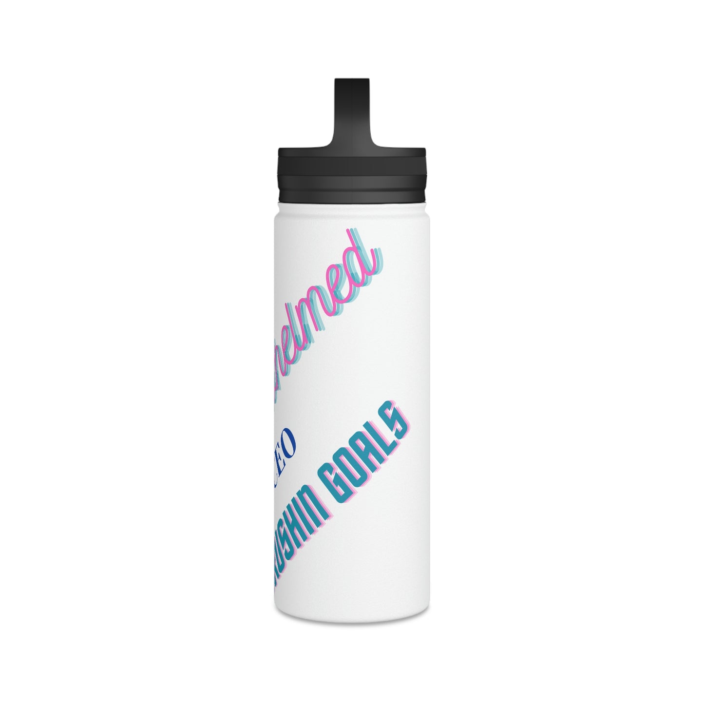 "Mom Boss" Stainless Steel Mom Boss Water Bottle, Handle Lid