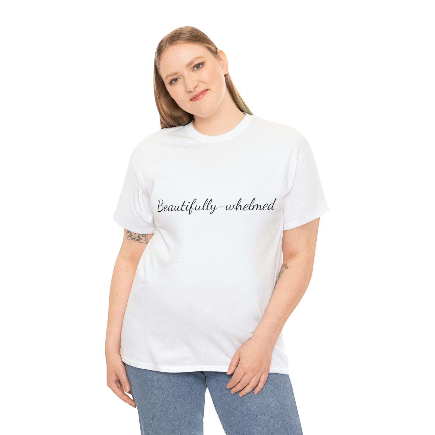 "Beautifully-whelmed" Unisex Heavy Cotton Tee