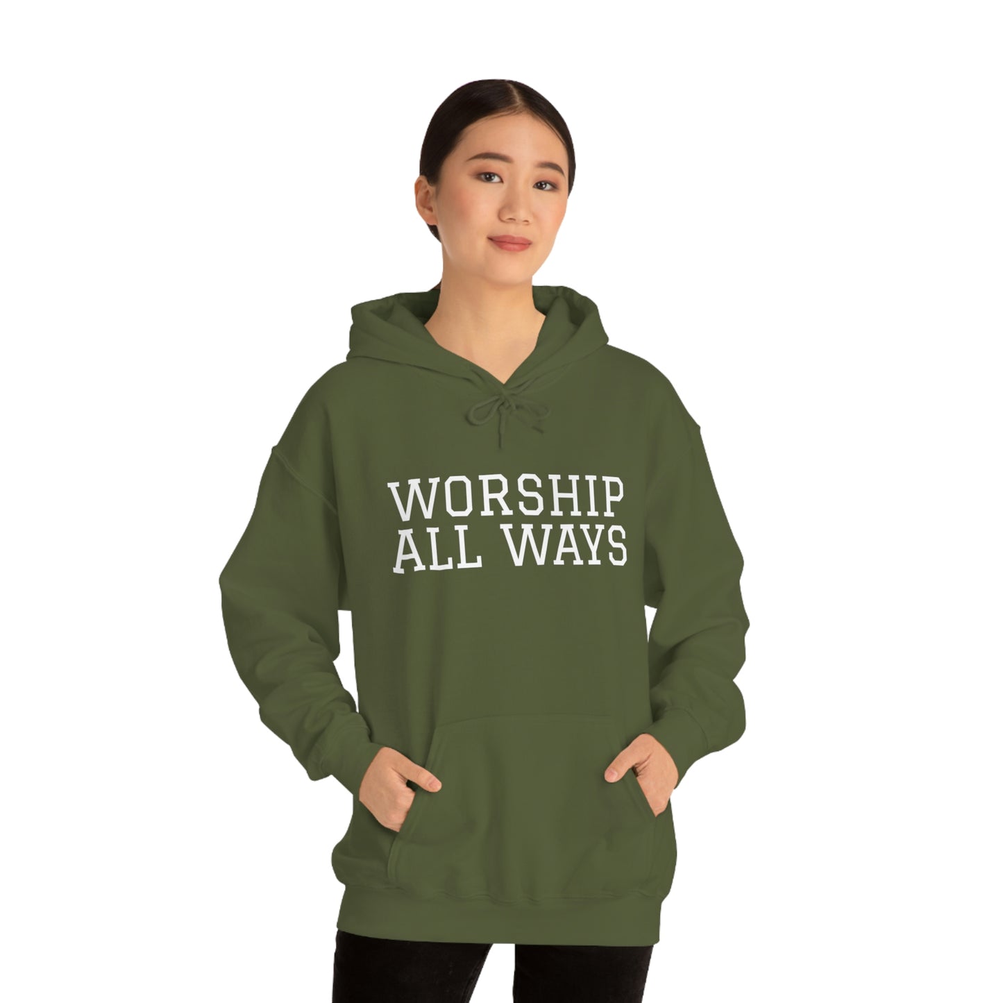 *WORSHIP ALL WAYS* Unisex Heavy Blend™ Hooded Sweatshirt