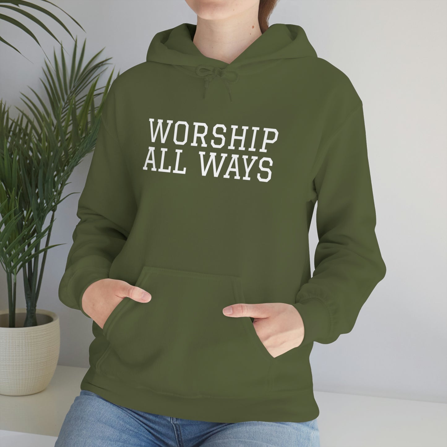 *WORSHIP ALL WAYS* Unisex Heavy Blend™ Hooded Sweatshirt