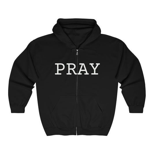 "PRAY" Full Zip Hooded Sweatshirt