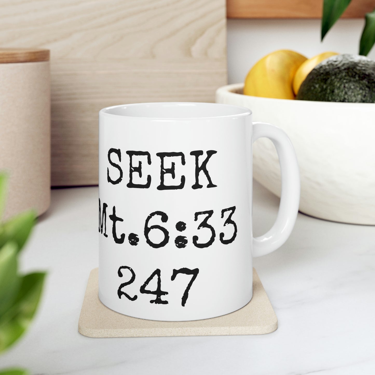 "SEEK" Ceramic Mug 11oz