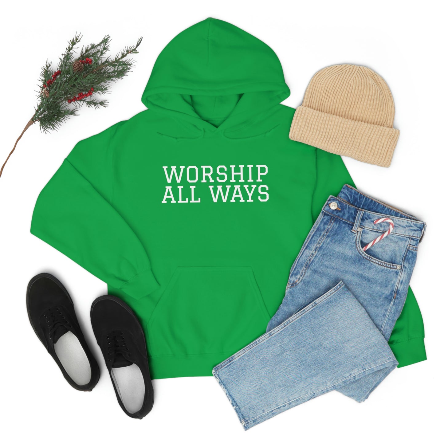 *WORSHIP ALL WAYS* Unisex Heavy Blend™ Hooded Sweatshirt