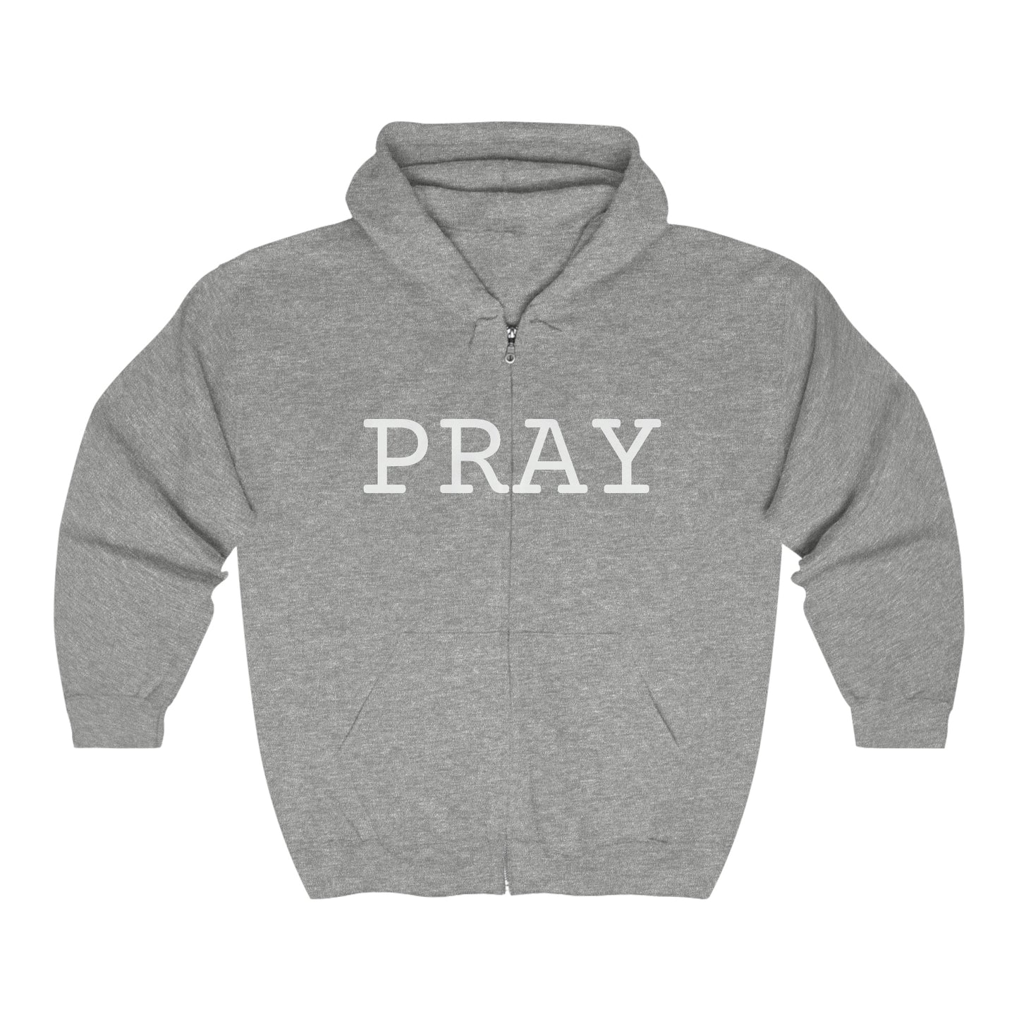 "PRAY" Full Zip Hooded Sweatshirt